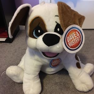 Large Dave and Busters Stuffed Dog